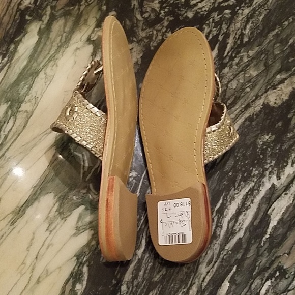 Jack Rogers Sparkle Platinum and Gold Sandals - Picture 5 of 7